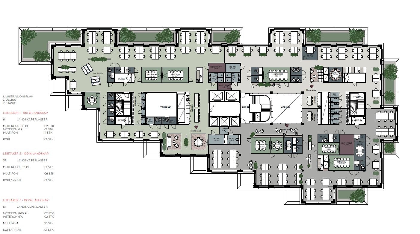 Plantegning 7 etg. 3 Bruker Galleribilde