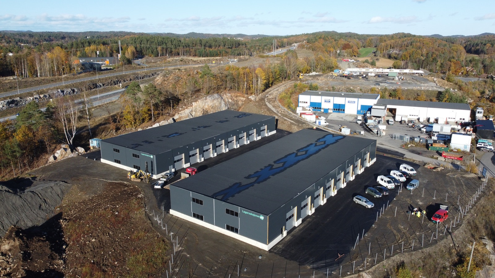 Eksempel: Lagerseksjoner i Moland Park i Arendal, bygg 1 og 2, ferdig høsten 2021. Galleribilde