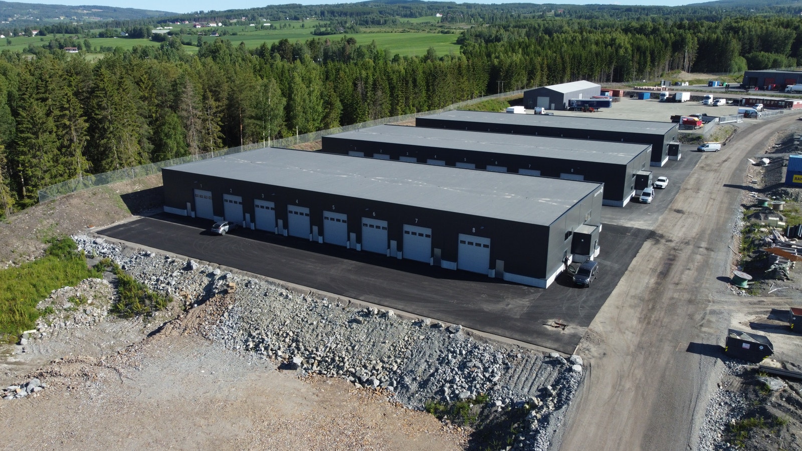 Eksempel: Lagerseksjoner på Hamar, bygg 1-3, ferdig sommer 2022. Galleribilde