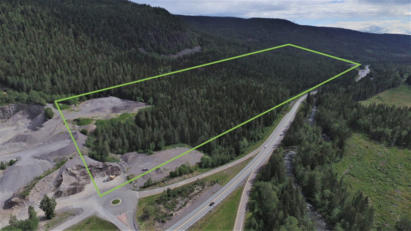 Dronebilde - oversikt område Galleribilde