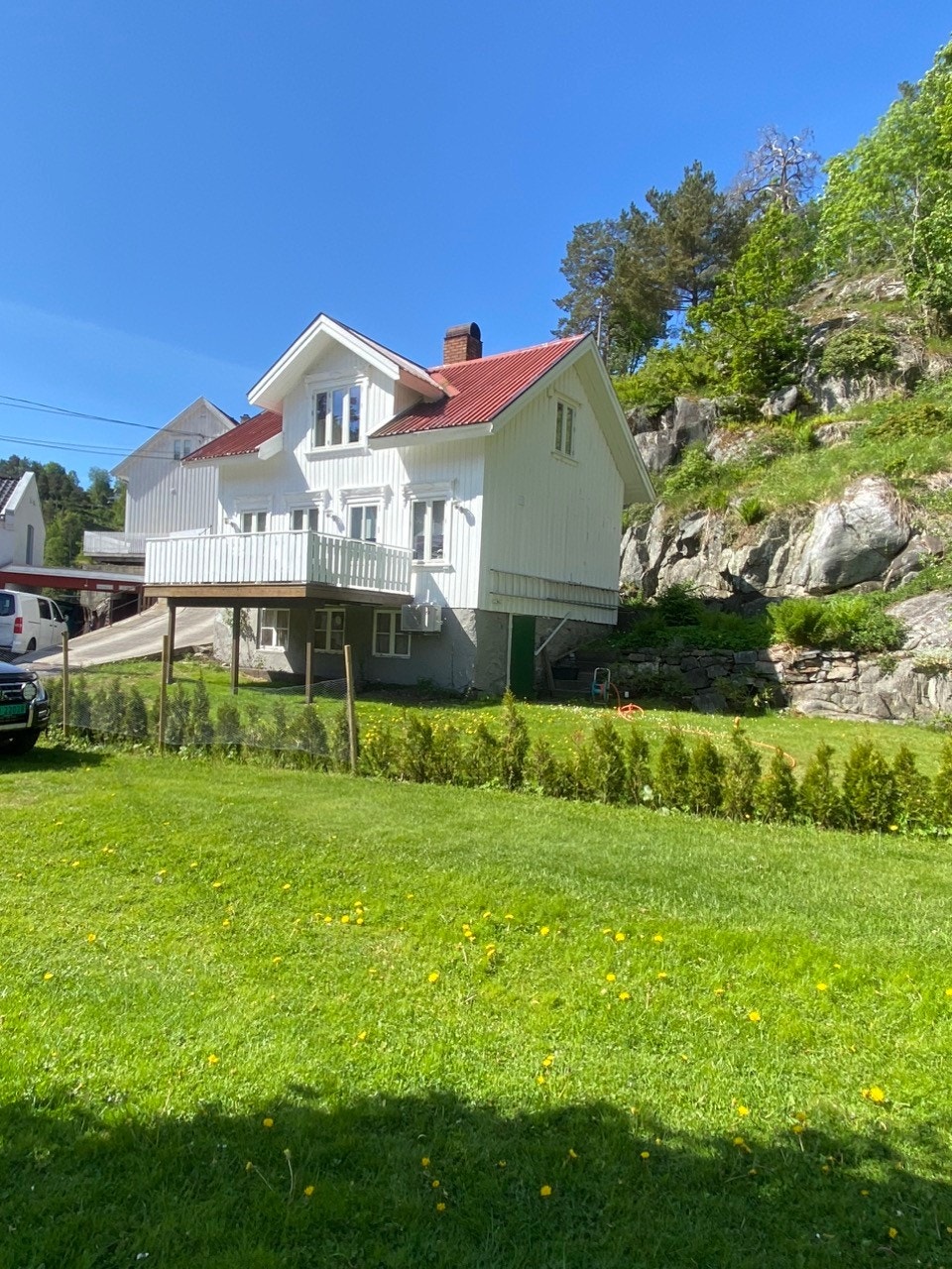 Hage på innsiden av hekk. Galleribilde