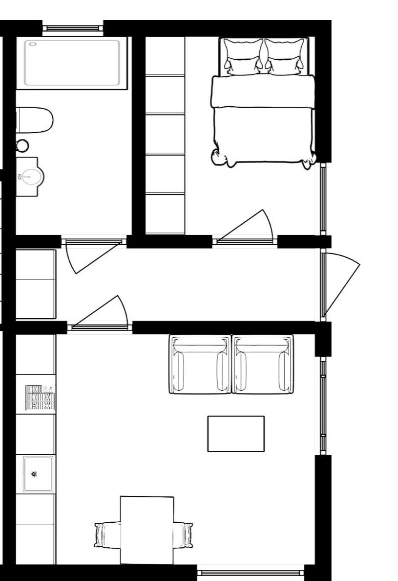 Planløsning hybel Galleribilde