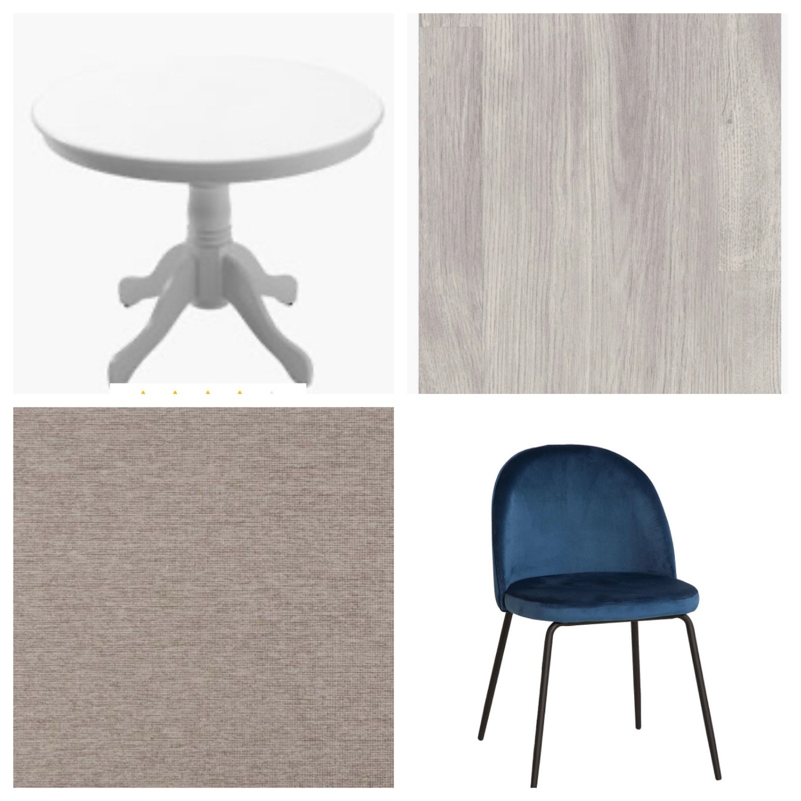 Kjøkken bord o 2 Stoler med teppe Galleribilde