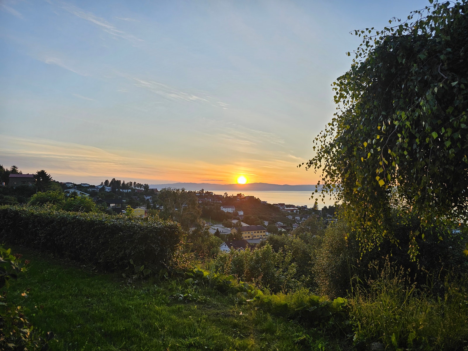 Fantastisk utsikt og solnedgang Galleribilde