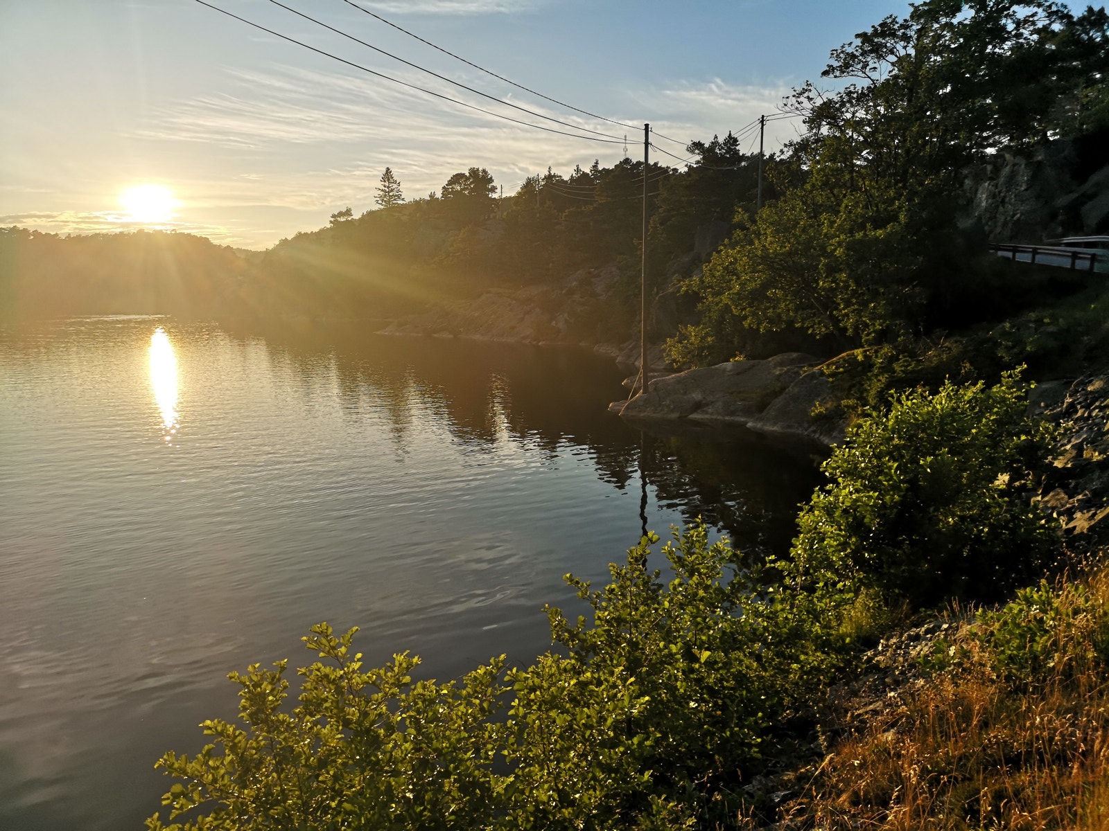Donevannet i kveldslys, bade i ferskvann Galleribilde