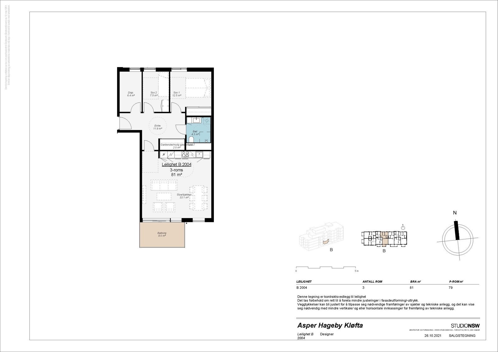 Mulig planløsning med ekstra wc, lnr 2004 Galleribilde