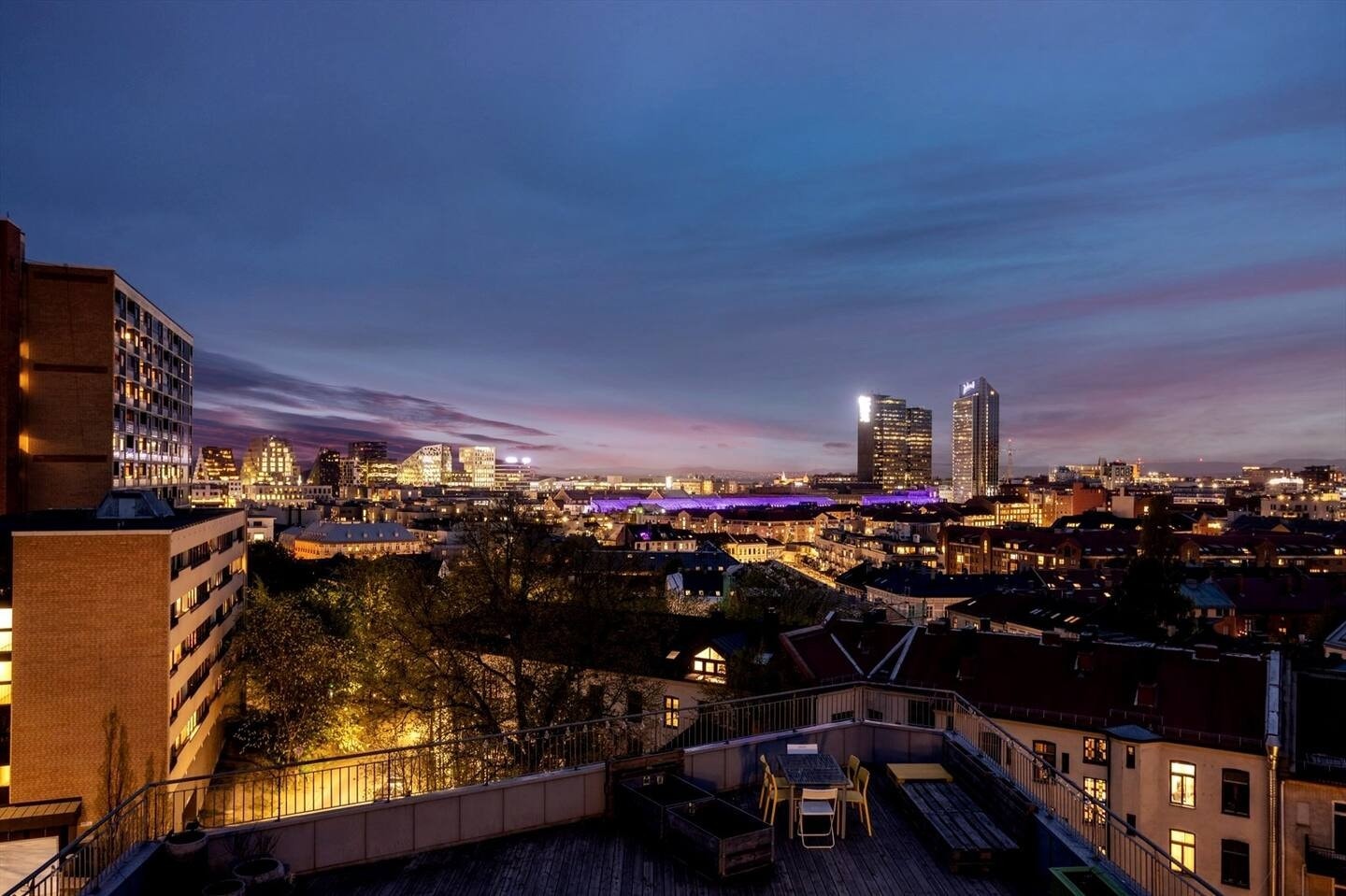 Fantastisk utsikt fra balkongen Galleribilde