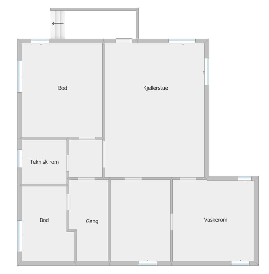 Planløsning Kjeller Galleribilde