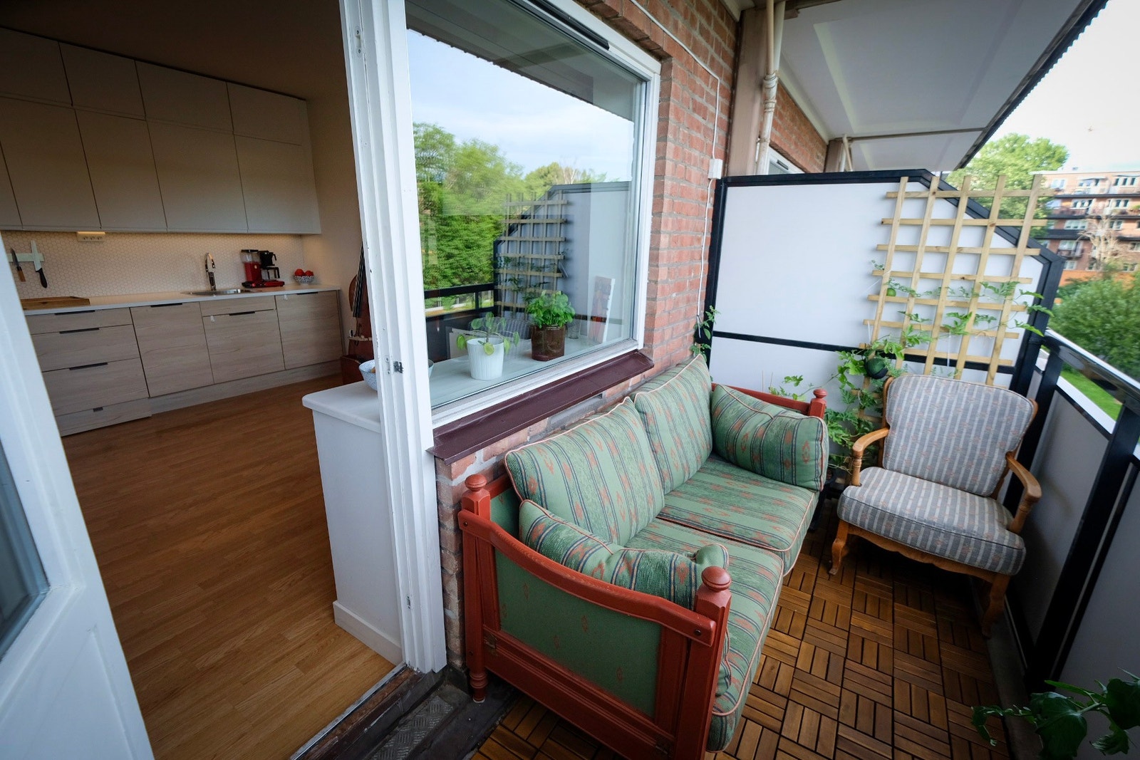 Leiligheten har en stor veranda på 11 kvm. Galleribilde