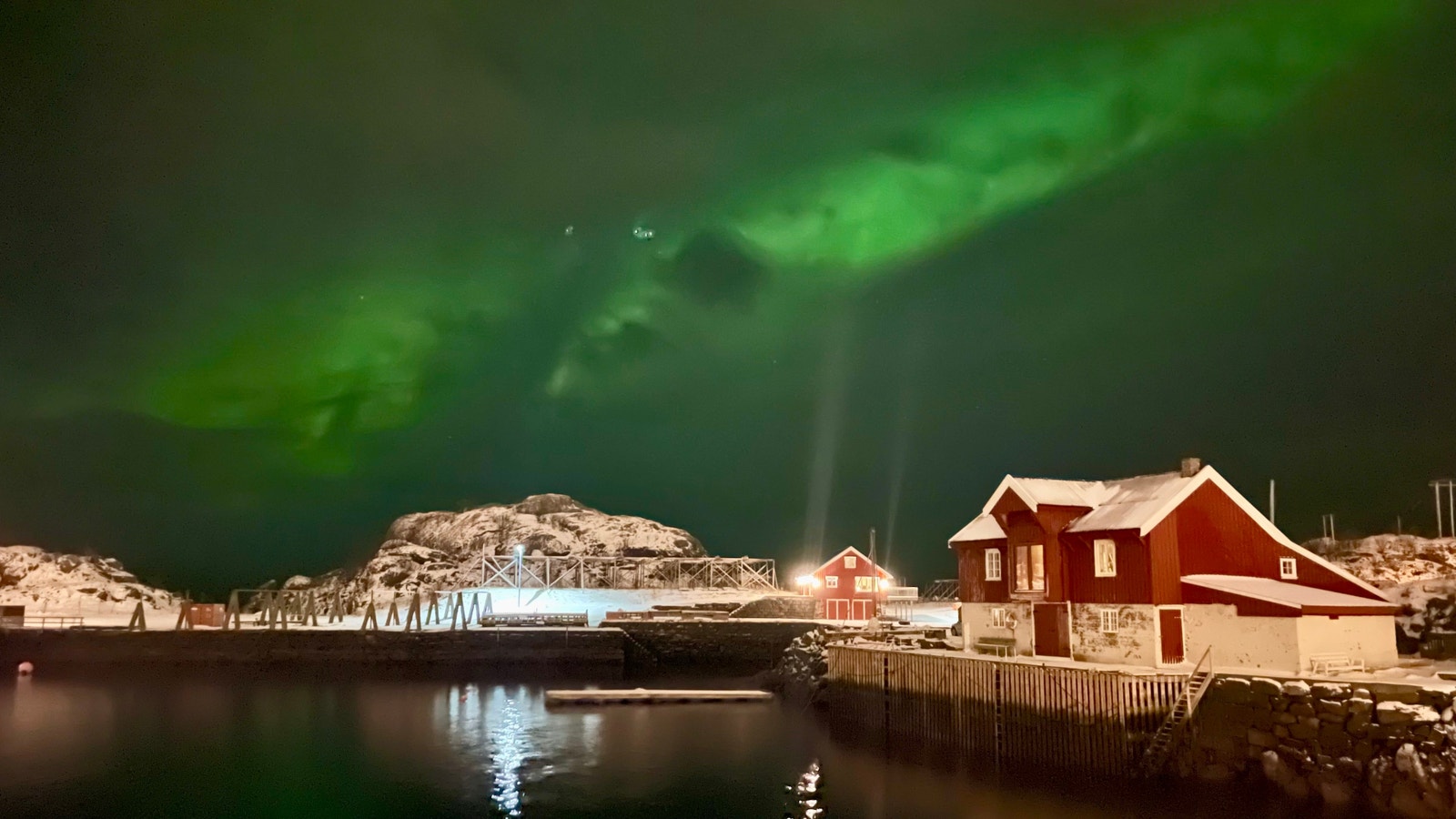 Nordlys fra terassen. Galleribilde