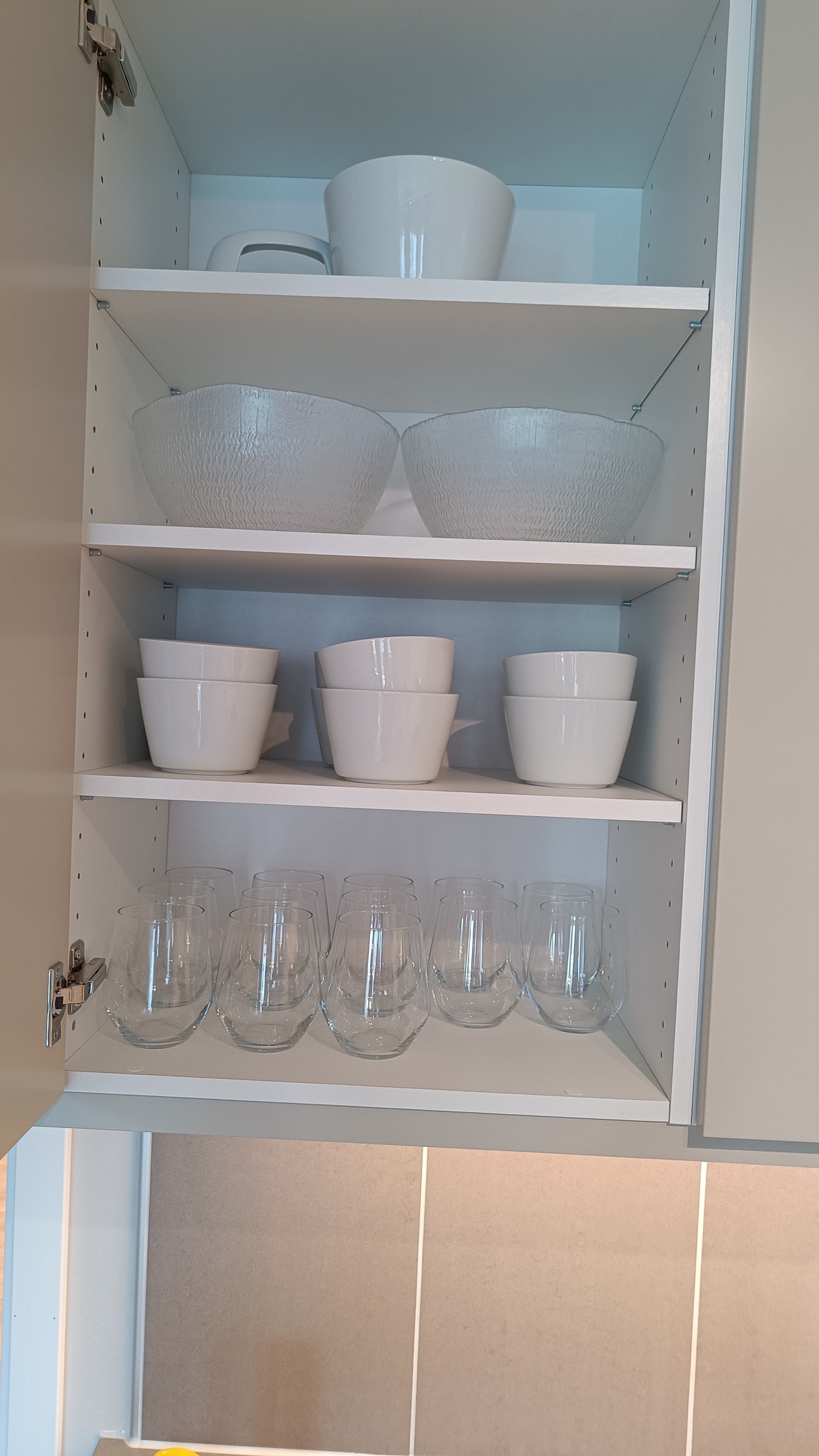 Bilde viser hva som er inne i skapene ved utleie. Galleribilde