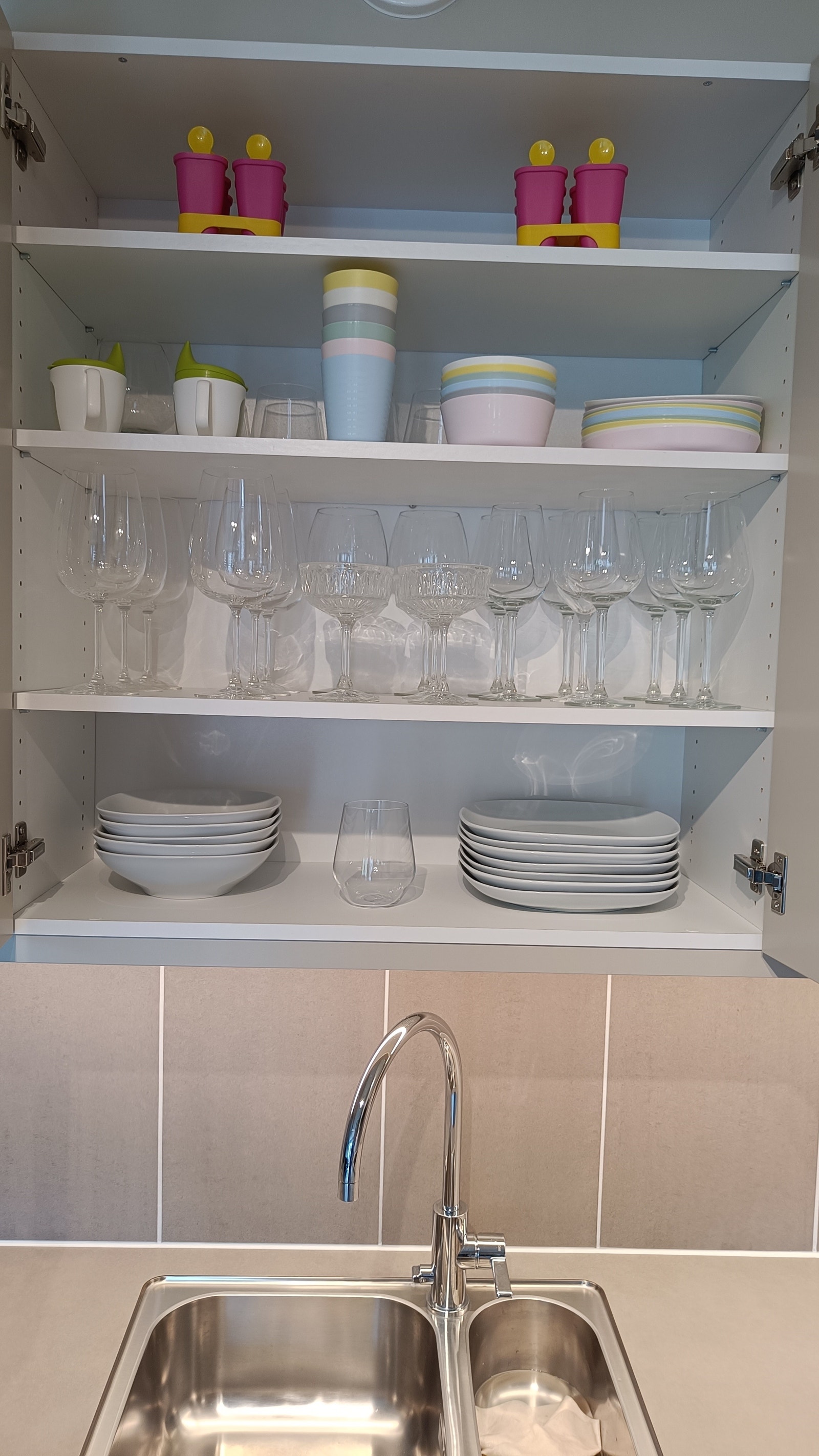 Bilde viser hva som er inne i skapene ved utleie. Galleribilde