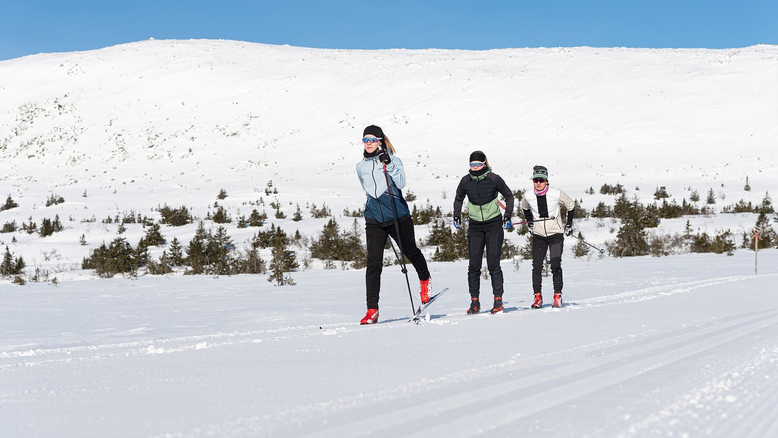 I Trysil prepareres til sammen 500 kilometer langrennsløyper, mange av dem også for skøyting Galleribilde