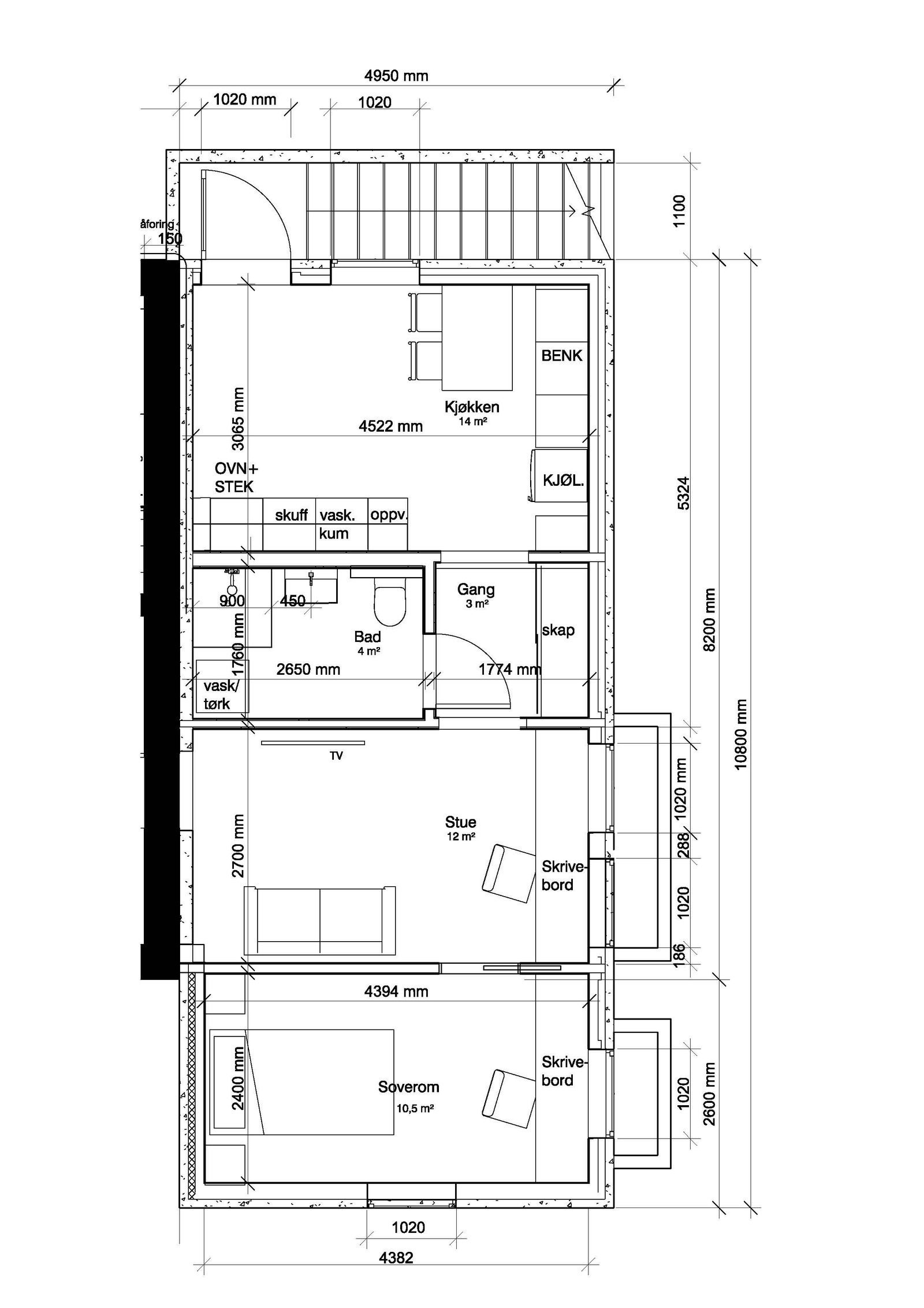 Plantegning av leiligheten Galleribilde