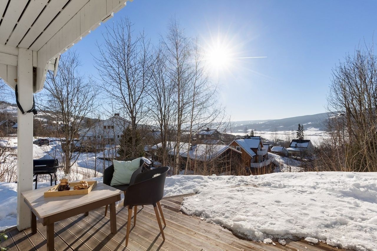 Solveggen kan også nytes på vinterstid Galleribilde