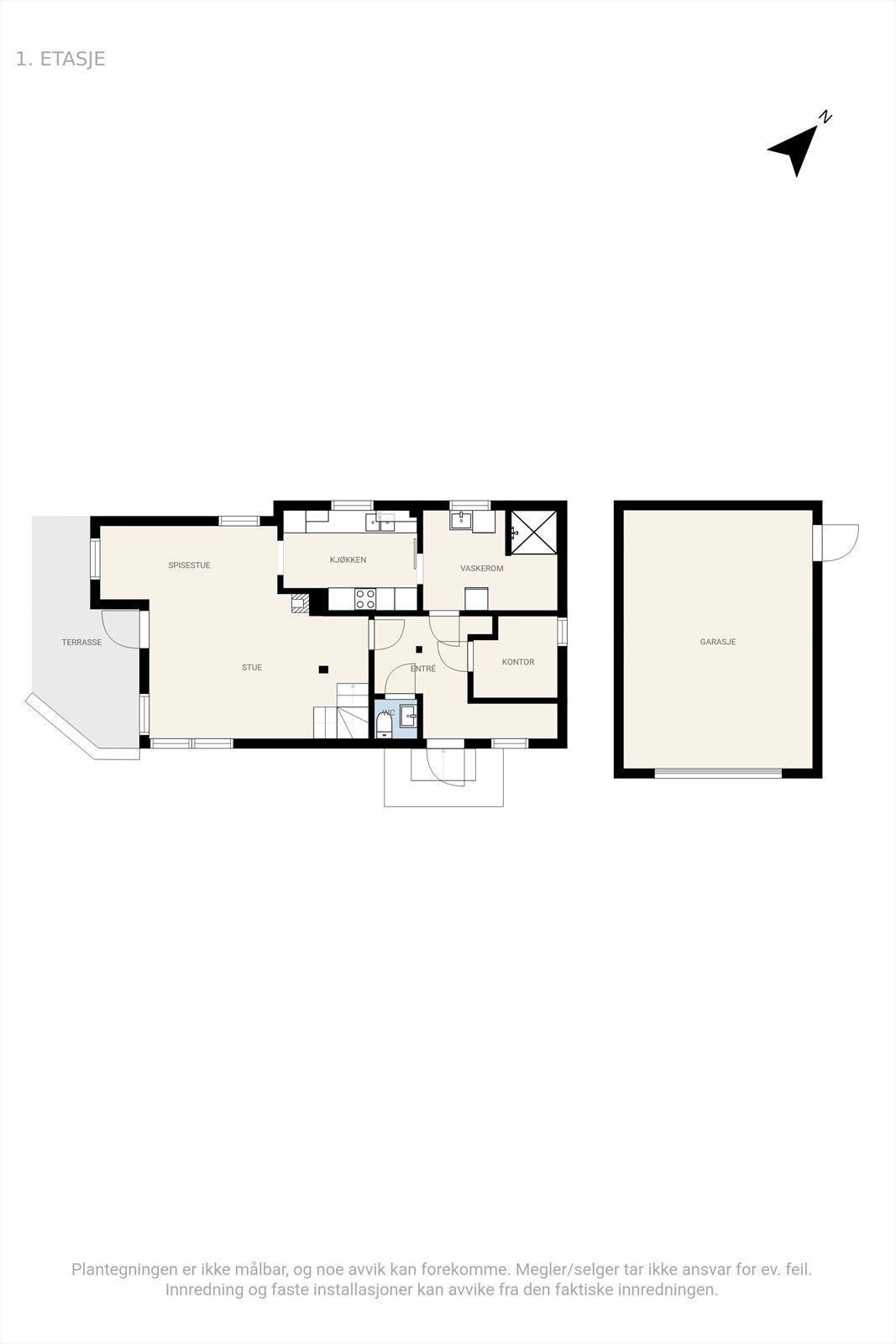 Plantegning 1. etg Galleribilde