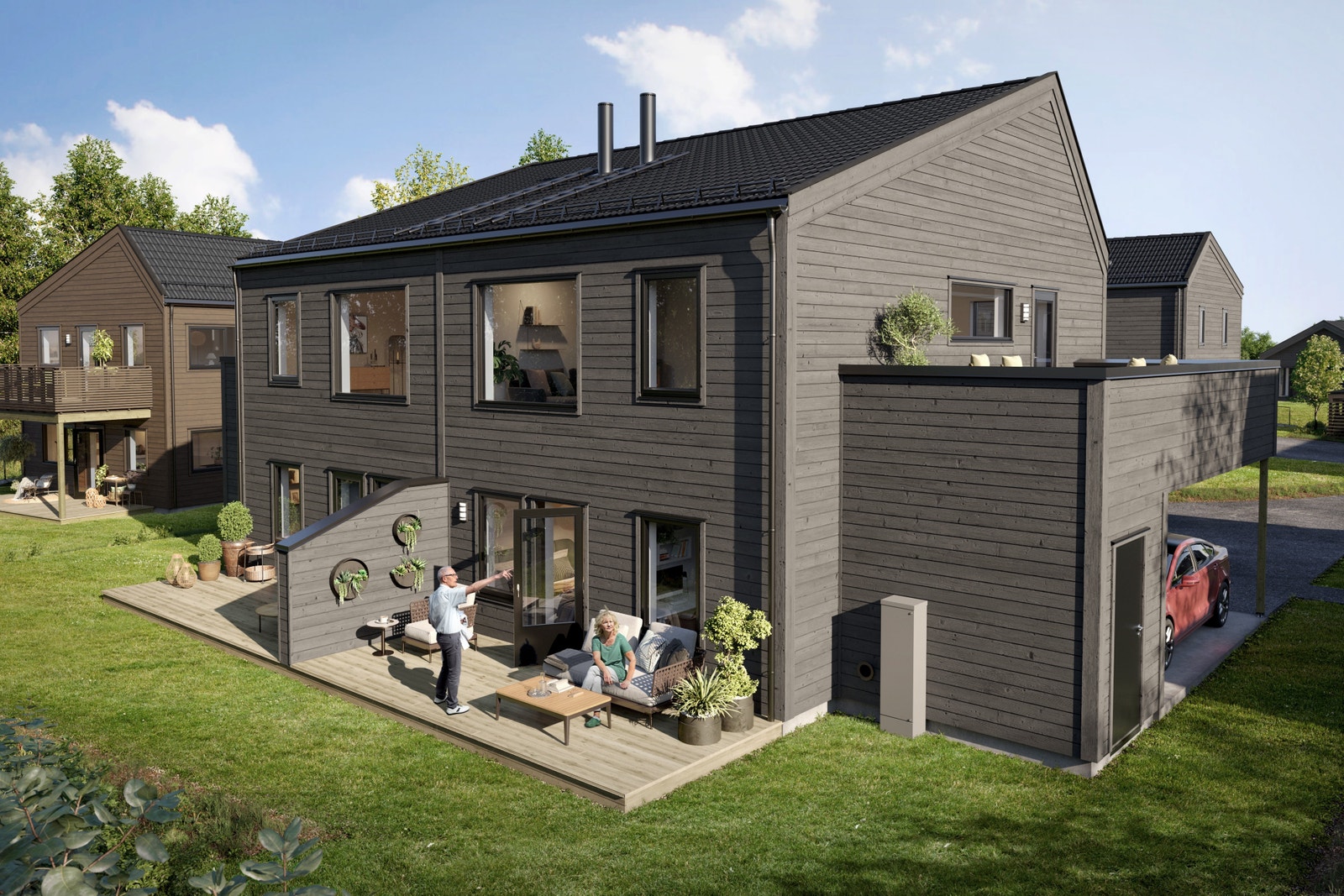 Koselig og skjermet uteplass Galleribilde