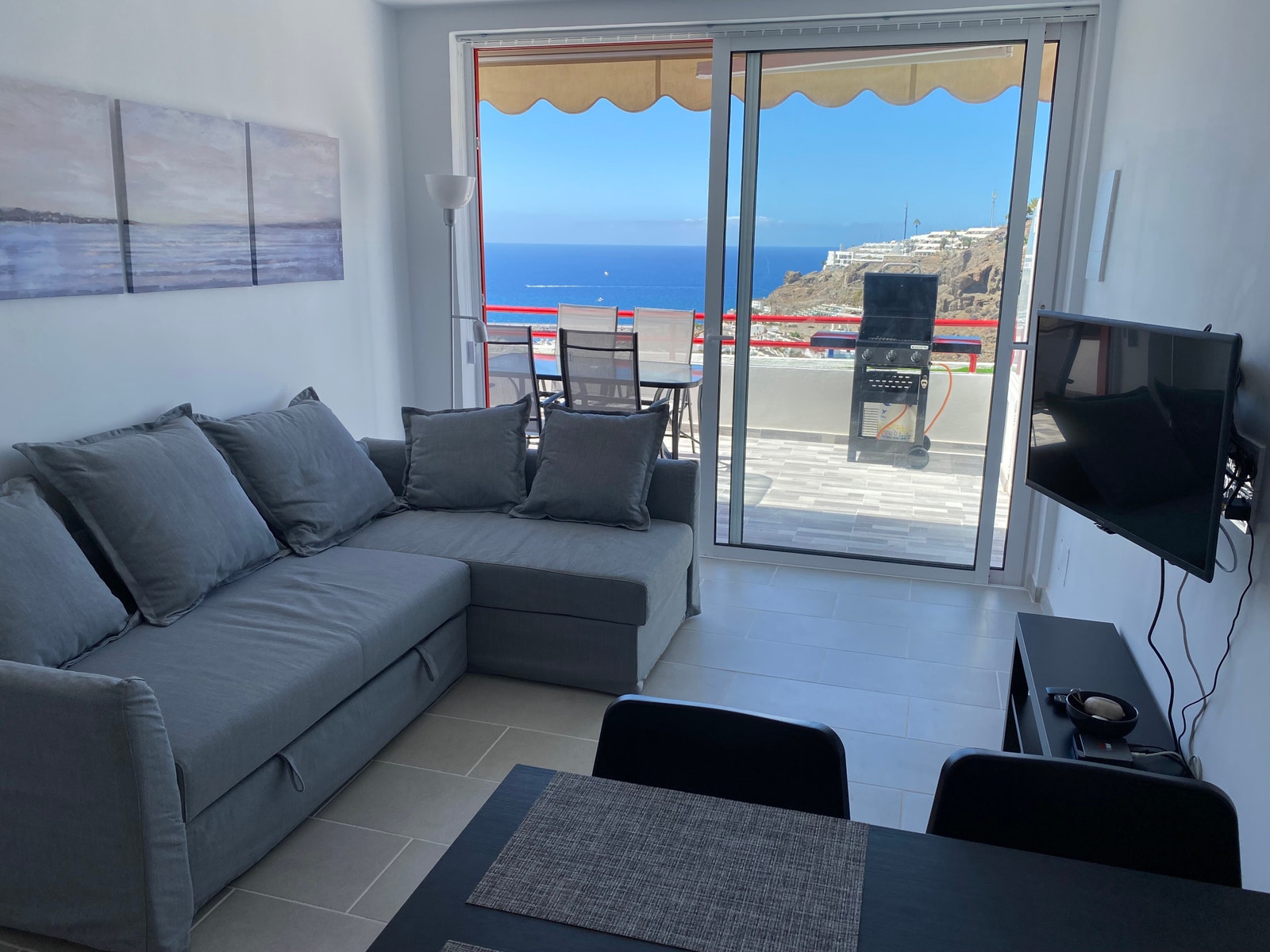 Stue med havutsikt Galleribilde