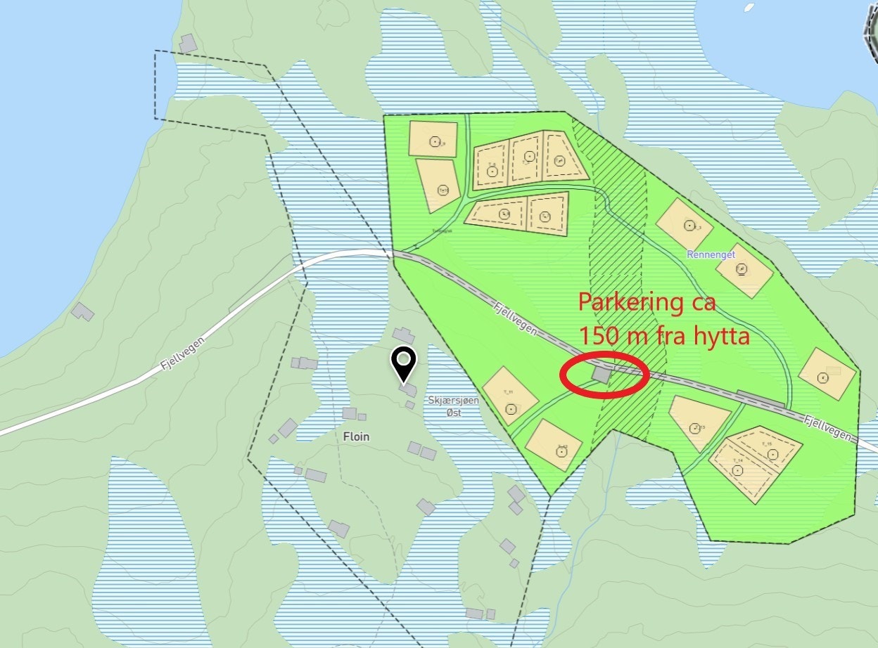 Parkeringsplass ca 150 meter fra hytta.jpg Galleribilde