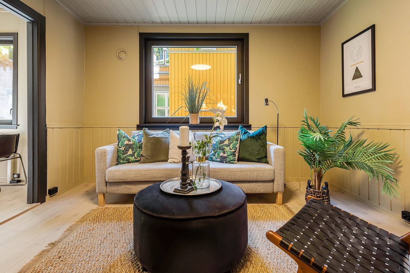 Det er benyttet moderne farger på vegger Galleribilde