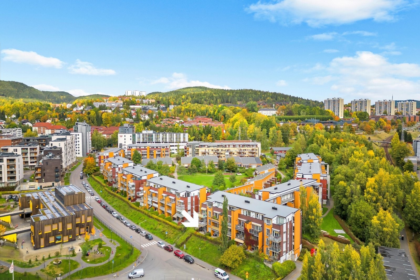 Lunden hageby som består av flere borettslag, sameier og rekkehus, og er et meget populært boligfelt på Vollebekk. Galleribilde