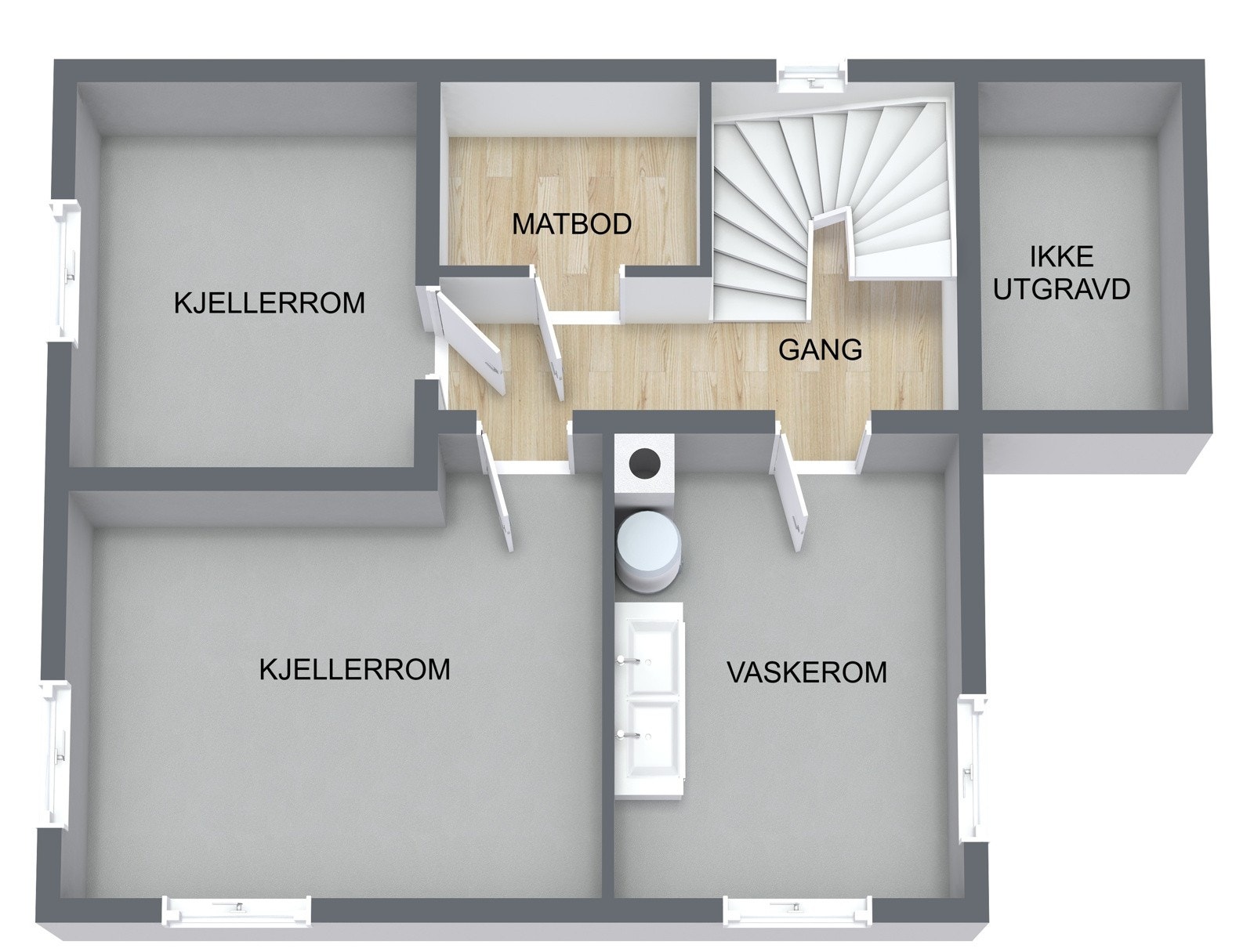 Plantegning kjeller Galleribilde