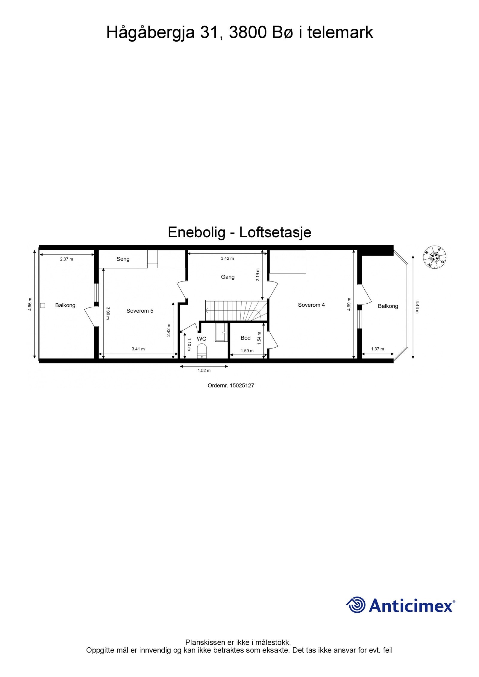 Plantegning i 2 etasje. Galleribilde