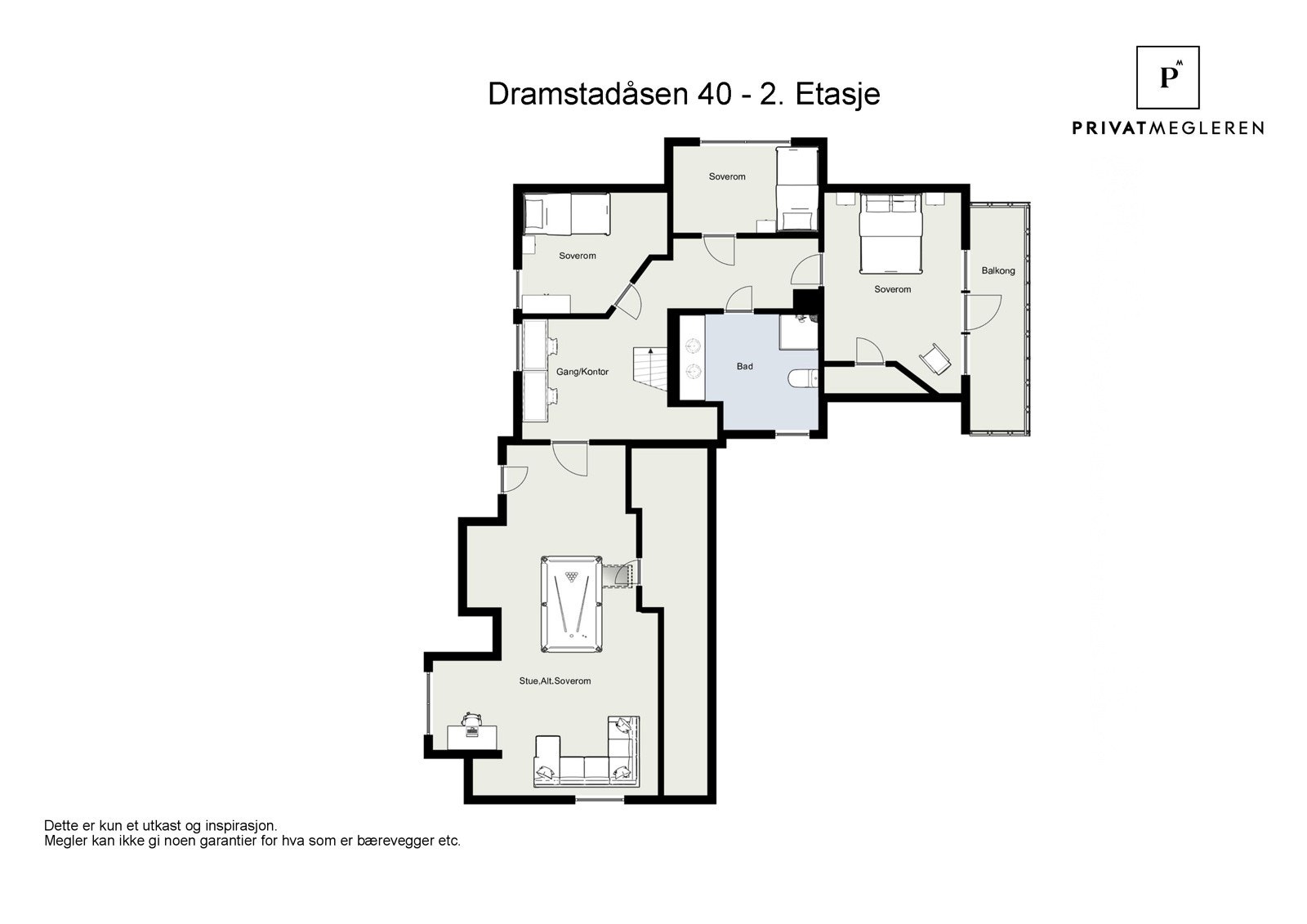 Plantegning 2. etasje. Galleribilde
