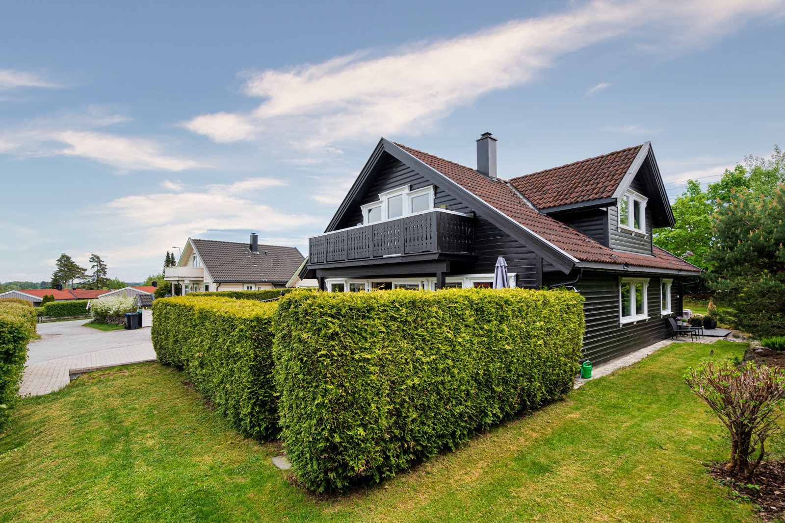 Romslige plenarealer rundt hele huset. Galleribilde
