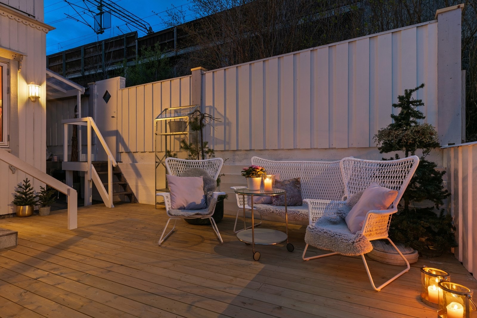 Kveldsstemning på terrassen Galleribilde