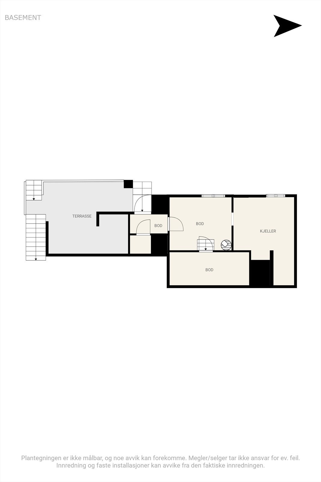 Plantegning fellesareal i kjeller Galleribilde