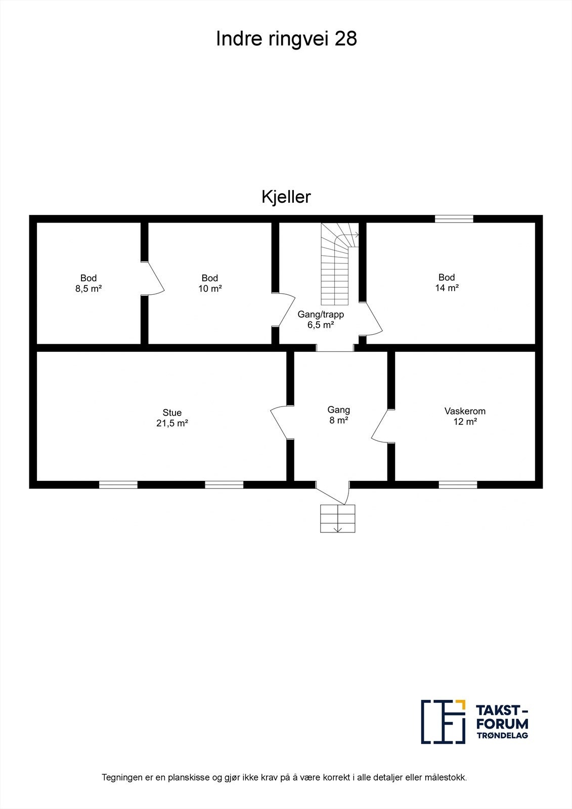 Planskisse - kjelleretasje Galleribilde