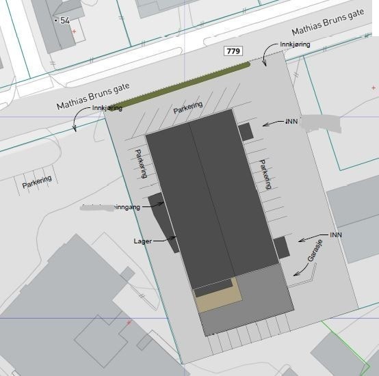 Utvendig parkerig Galleribilde