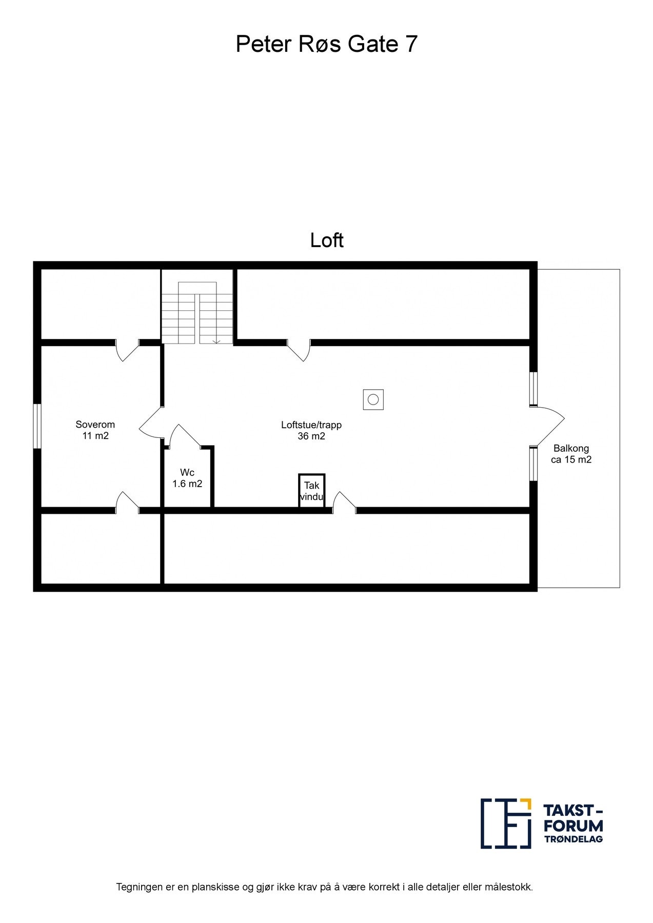 Plantegning loft. Galleribilde