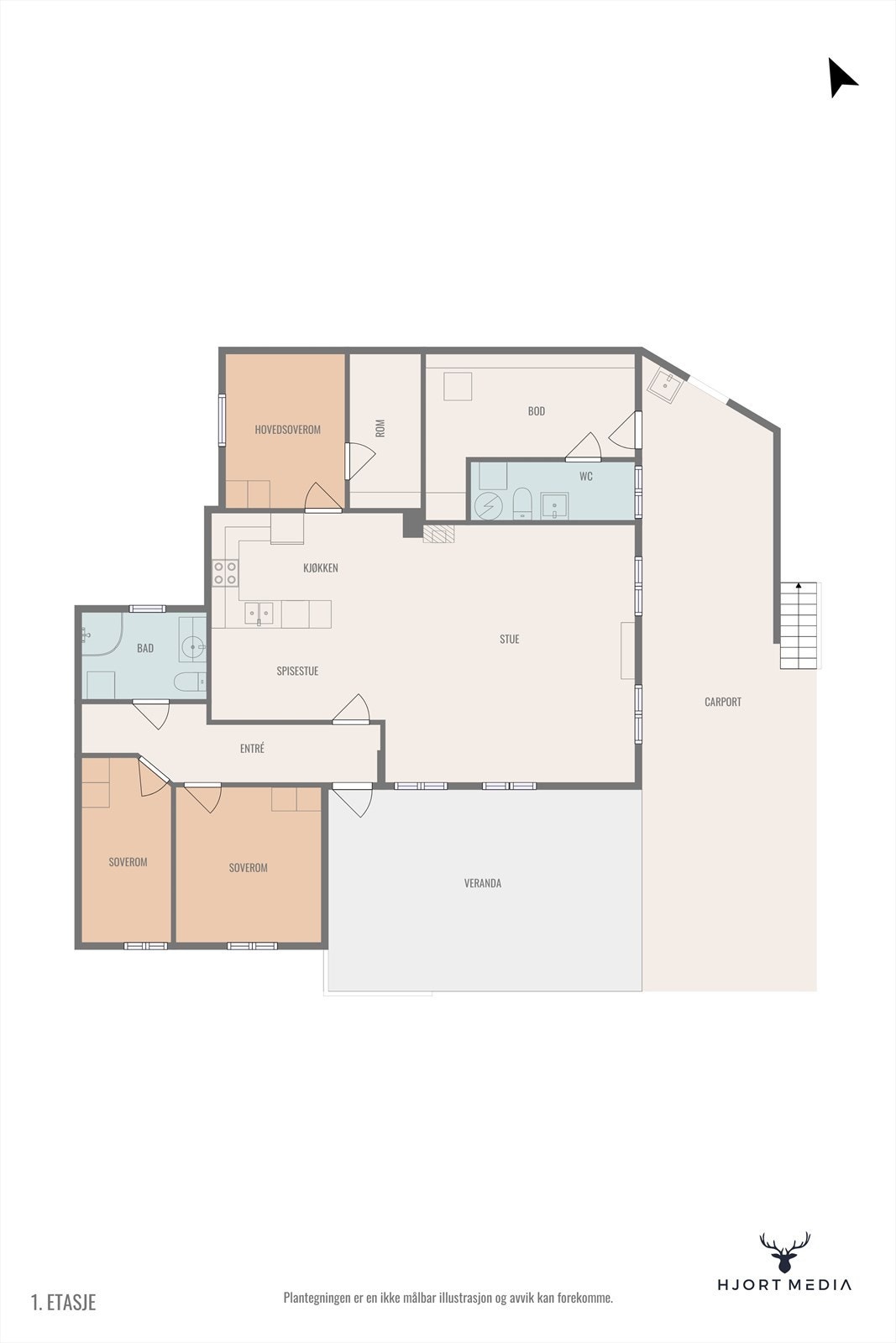 Plantegning 1. etg. Galleribilde