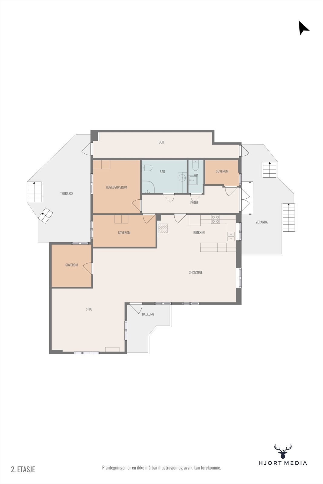 Plantegning 2. etg. Galleribilde