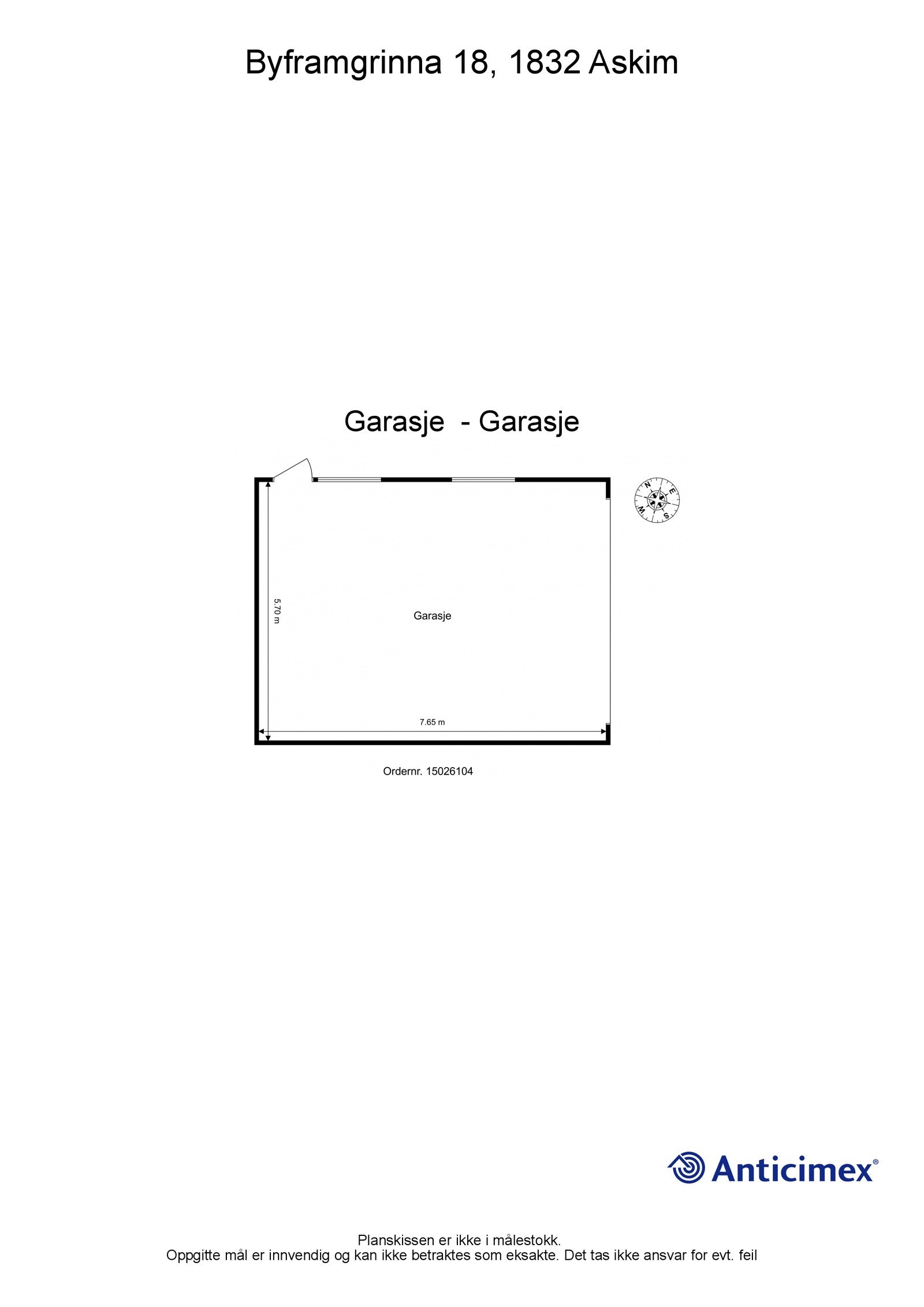 Plantegning garasje Galleribilde