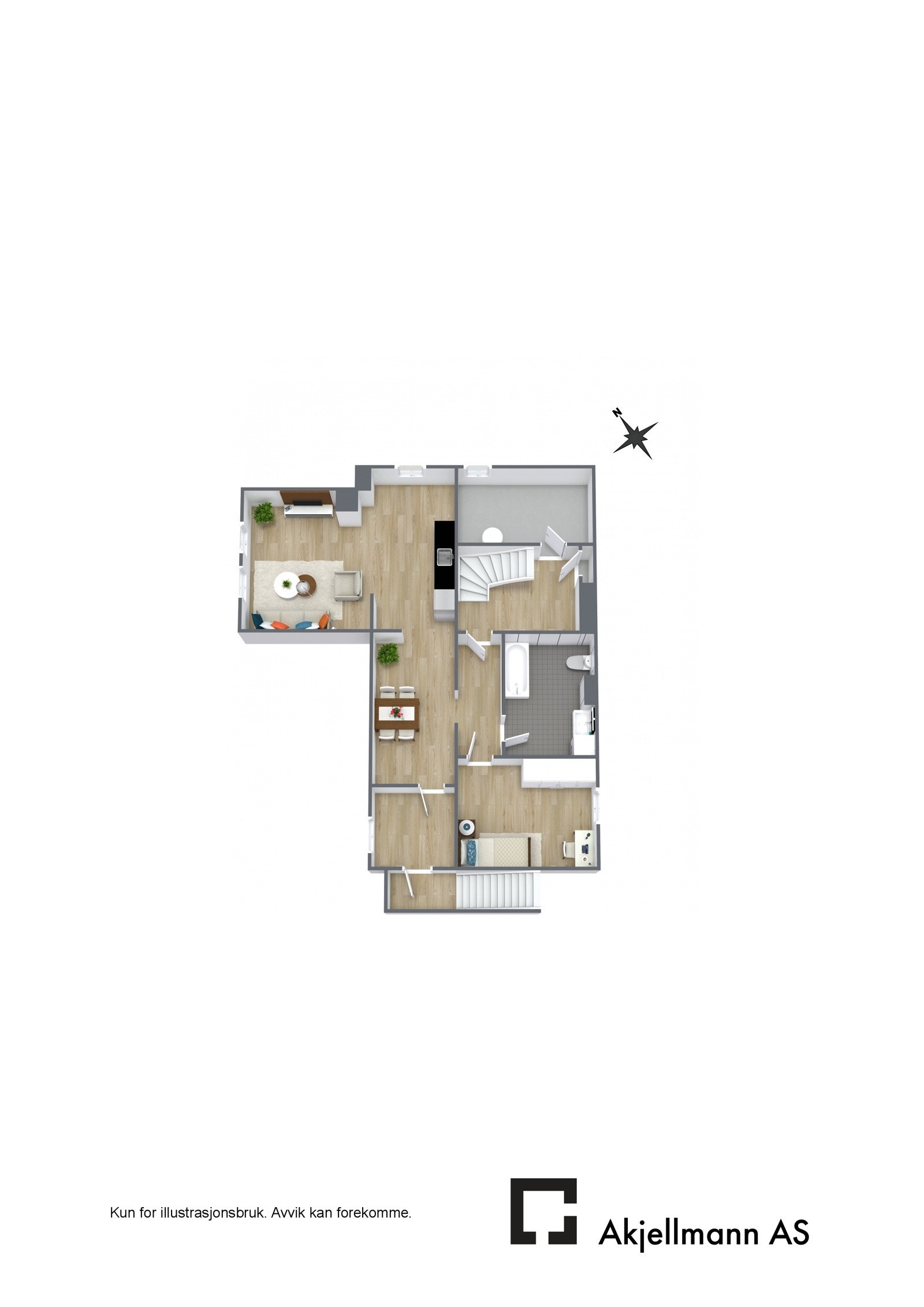Plantegning kjeller - 3D Galleribilde