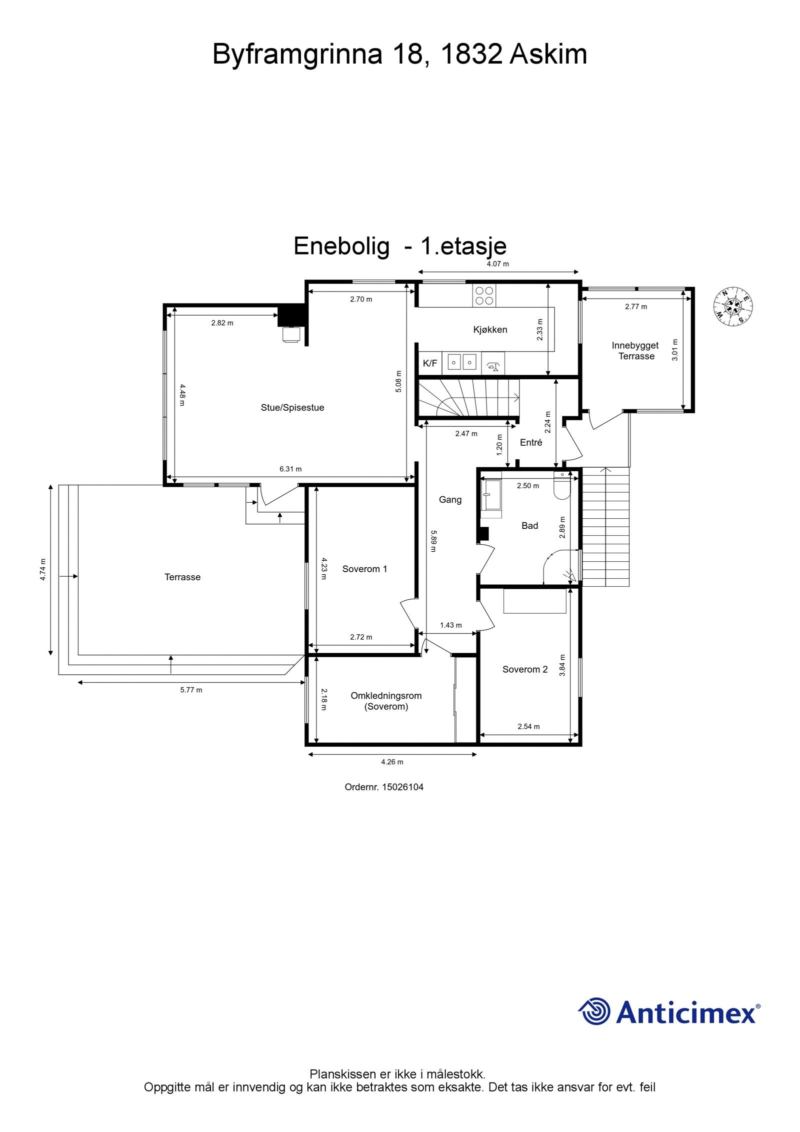 Plantegning 1.etasje - Målsatt Galleribilde