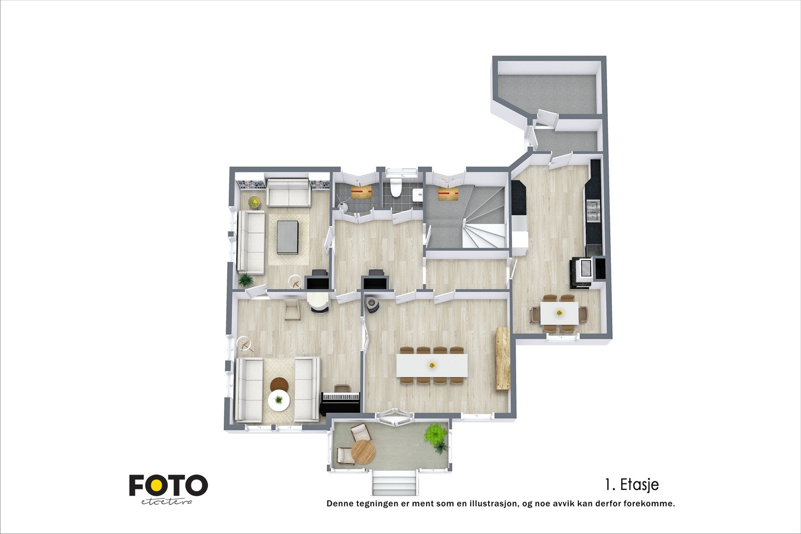 Plantegning 1etg Galleribilde