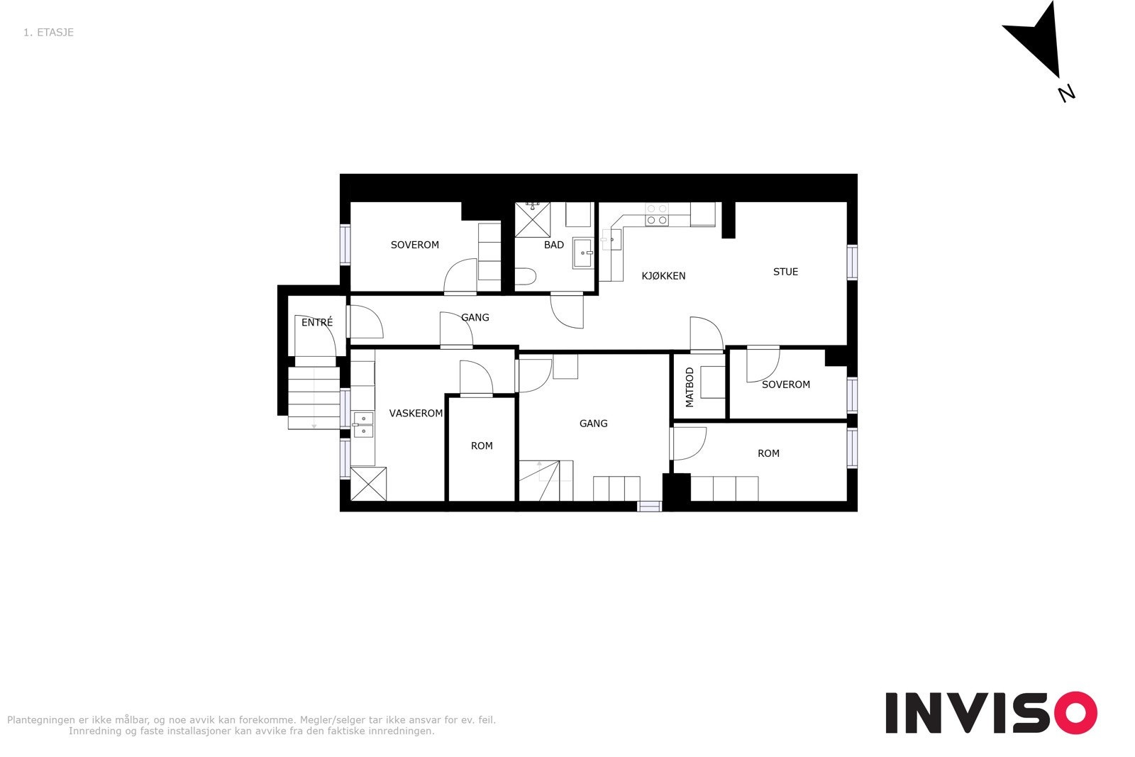Plantegning kjeller - Åsterudveien 12. Galleribilde