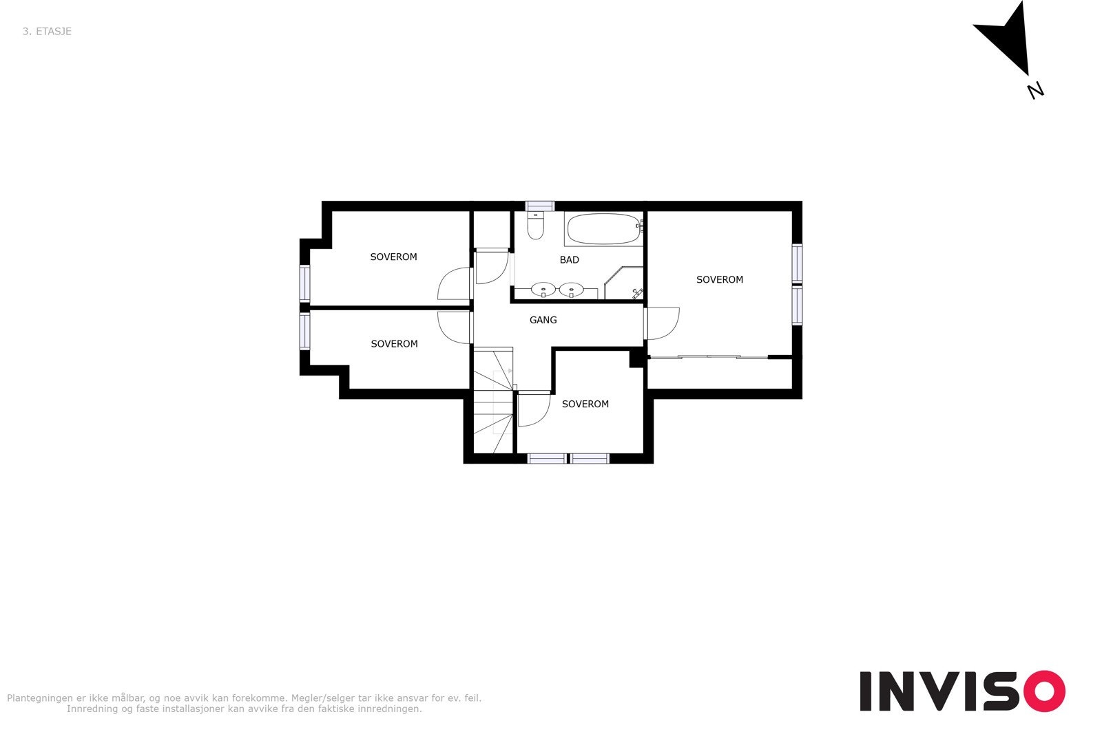 Plantegning 2. etasje - Åsterudveien 12. Galleribilde