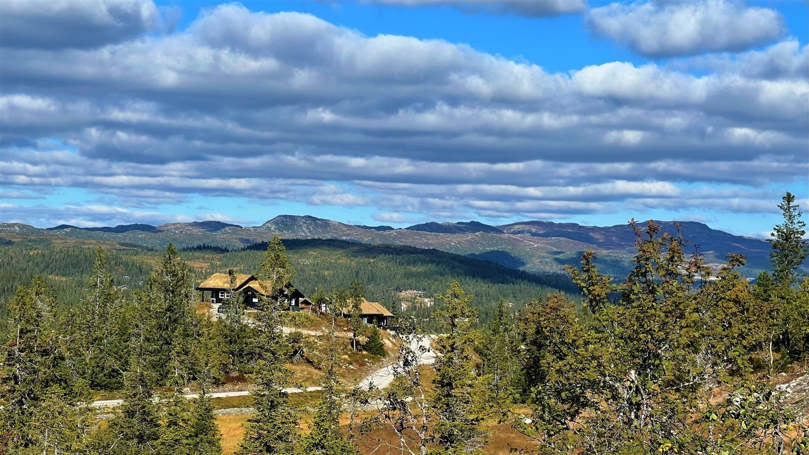 Tomtene har unik utsikt mot Hardangervidda, viser utsikten mot v og NV. Galleribilde