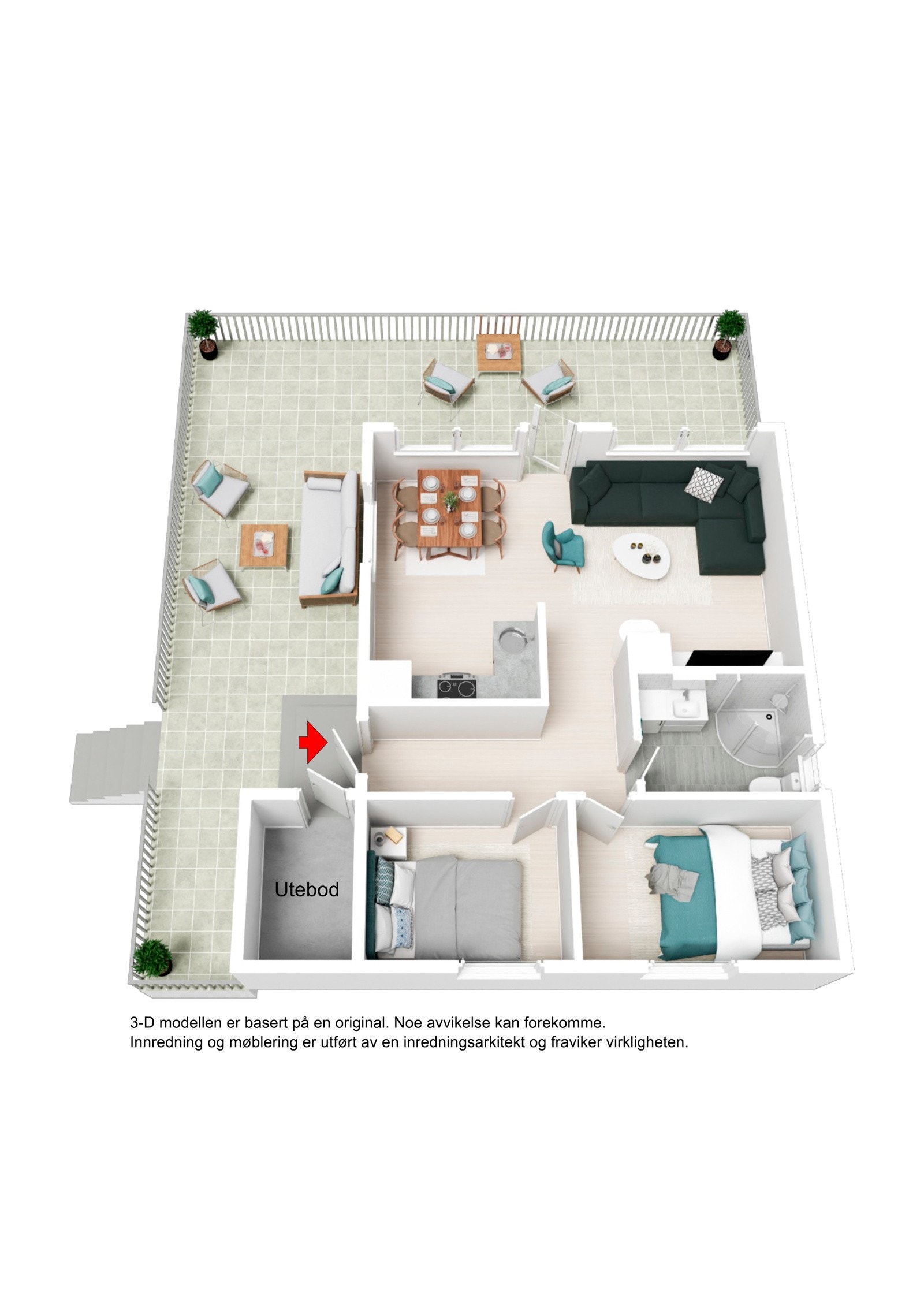 Plantegning 3D Galleribilde