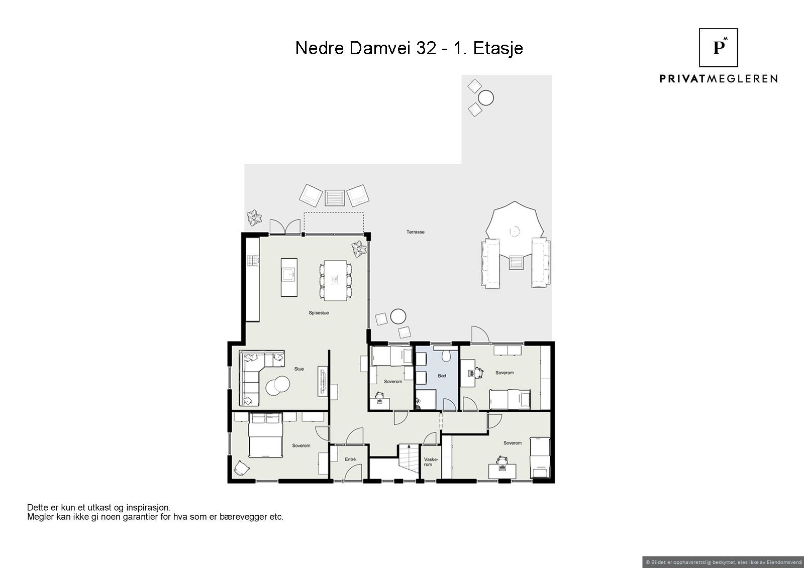 Plantegning 1. etasje. Galleribilde