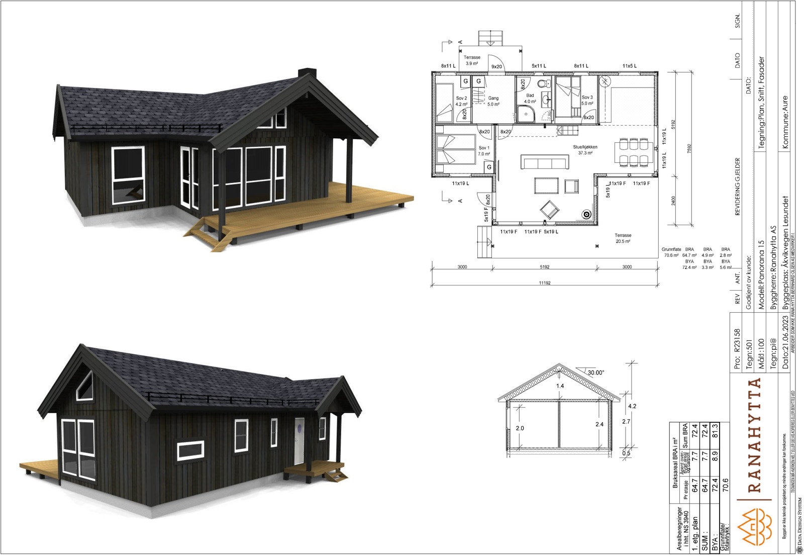 Planløsning for Panorana 15 Galleribilde