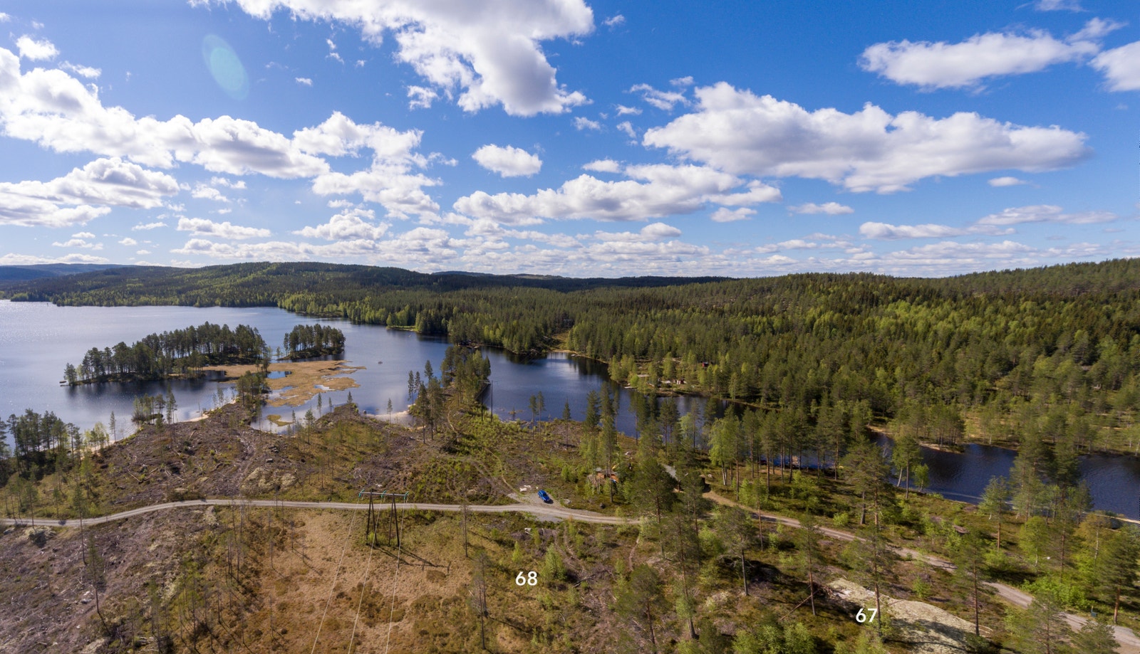 Tomter ledige for salg i Bysmarka og Ringstadmarka hyttefelt vil merkes med tomtenummer Galleribilde