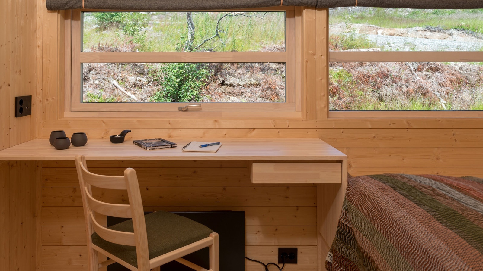 Eksempel interiør, arbeidsplass på soverom. Galleribilde