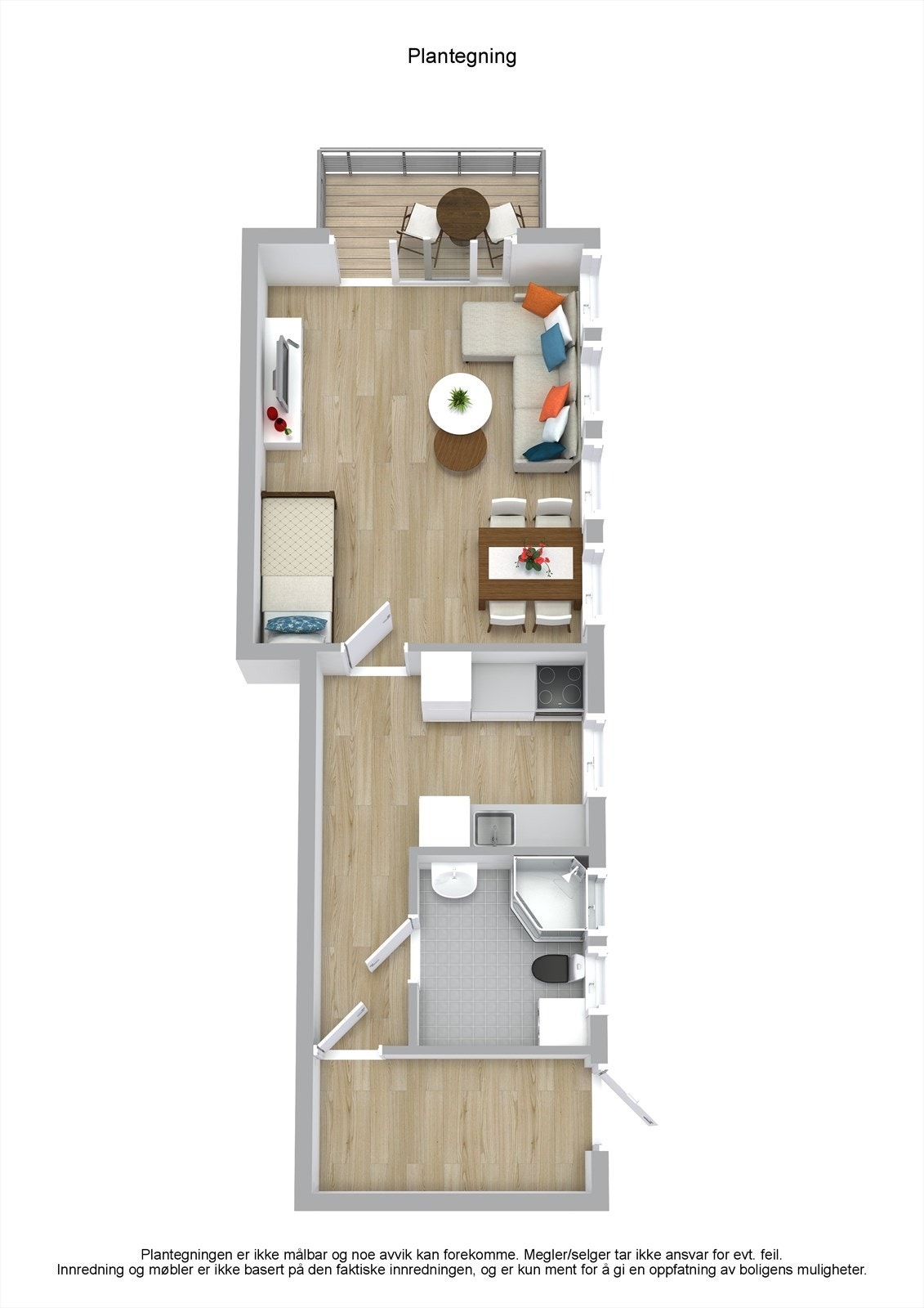 Plantegning i 3D Galleribilde