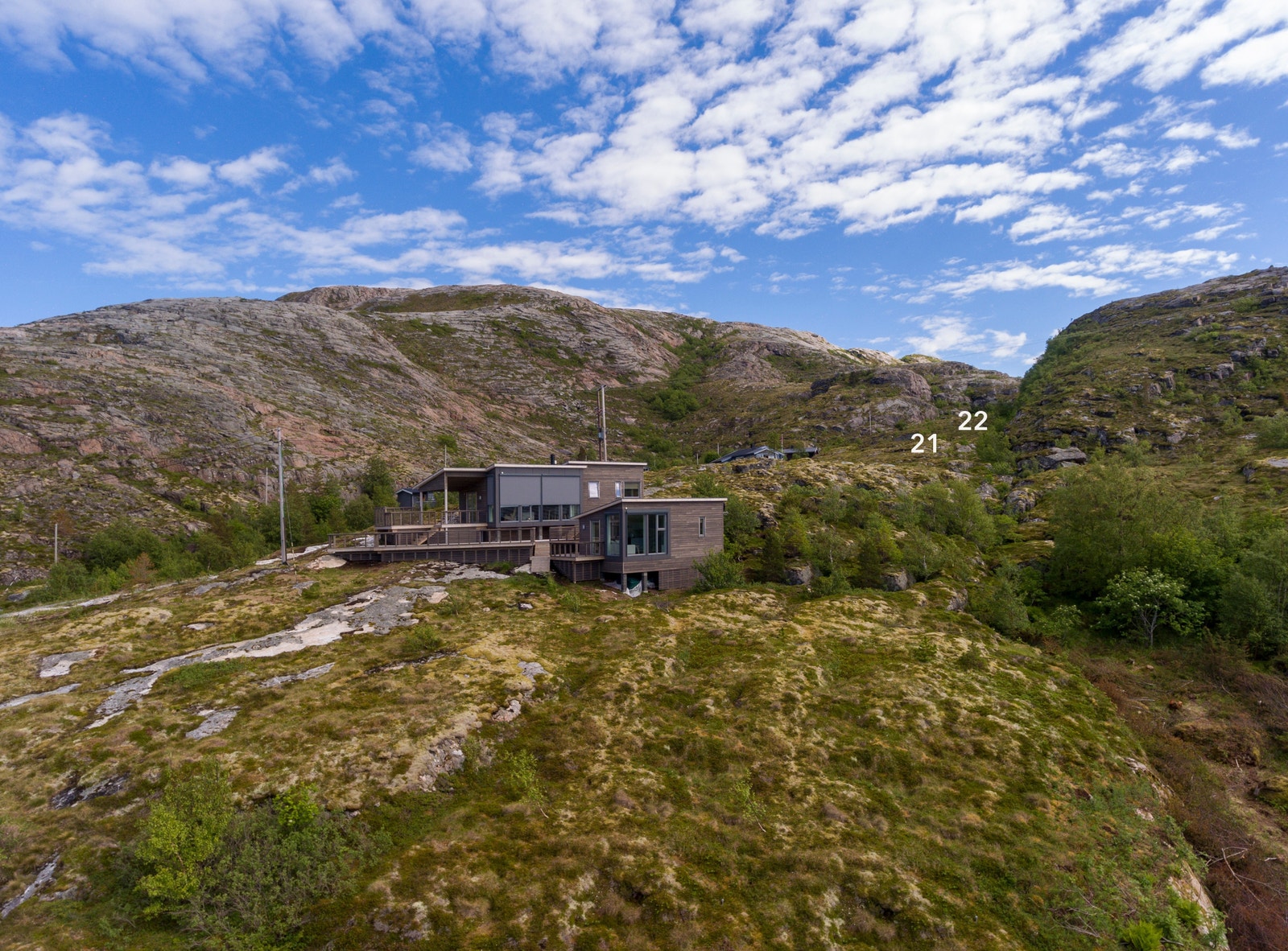 Det kan oppføres en hytte og et anneks på hver tomt med inntil 120 kvm. (BRA) Galleribilde